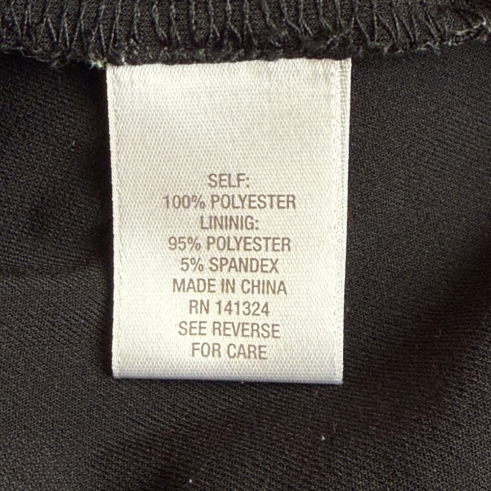 Roz & Ali Womens Large Blouse Black White Sleeveless High Back - Picture 6 of 7